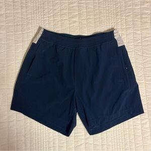 Birddogs Navy Lined Gym Shorts Medium 5” length